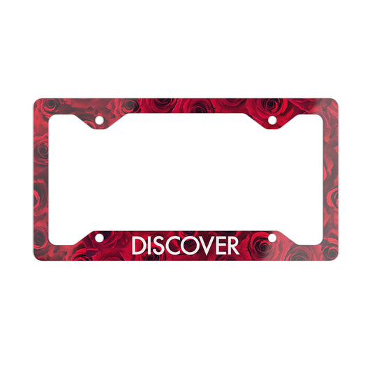 Red Rose License Plate Frame